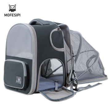 MOFESIPI Expandable Cat Backpack Carrier with Rubber Pads - Airline Approved Dog Carrier for Travel, Hiking, Camping