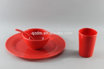 Solid Melamine Red Dinner Set Tableware Set Red Dinnerware Set