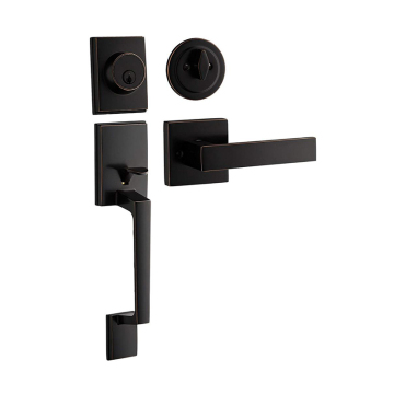 Matte preto preto em serviço de zinco de zinco trava da porta da porta da frente com deadbolt