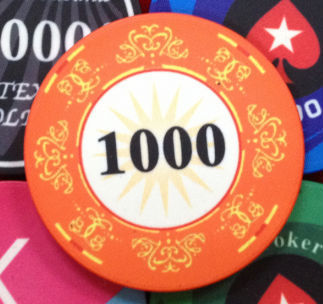 40*3.3mm number printable ceramic casino chip in various colors