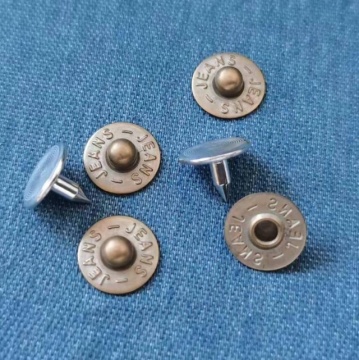 Wholesale High Quality Custom Logo Embossed Metal Jeans Rivets