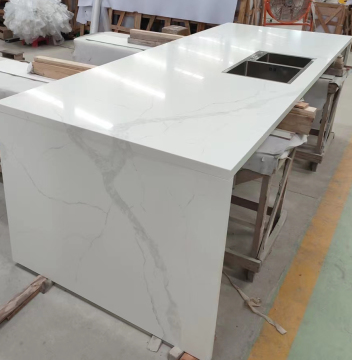 Artificial Quartz White Tiles and Kitchen Countertops