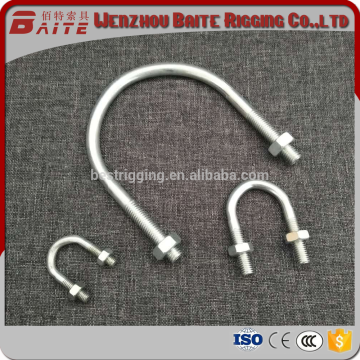 Galvanized Manufacture Supplier Bolts And Nuts, High Quality 3 1/2" u bolt With nut Rigging Hardware
