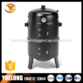 Hot sell 16'' Dia.x32''H Steam BBQ grill barrel smoker barbecue