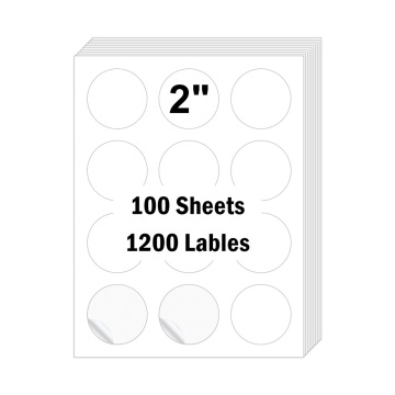 2'' 12 labels circle sticker sheets for printer
