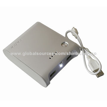 8,800mAh Power Bank w/ Charging Indicator Light, LED, 5V DC/2.1A USB 2 Output, Sized 106 x 86 x 27mm