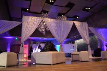 Beyond wedding pipe and drape. fabrics to decorate events