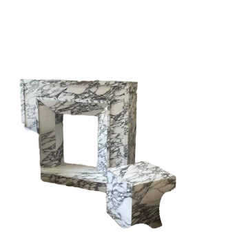 Italian Violette Marble Fireplace Surround with Georgian Style Floor