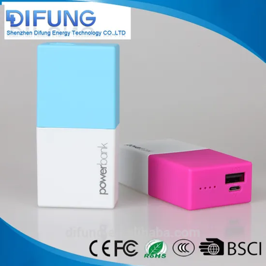 New arrival build in micro usb cable mobile power bank 5000mah for all smart phone factory price