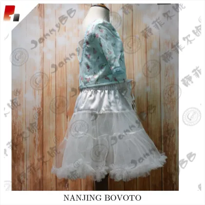 kids wholesale tutu white bowknot skirt