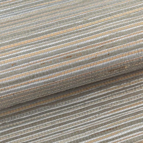 Dokulu Kaplamalı Zarif Gri Papirüs Duvar Kaplaması