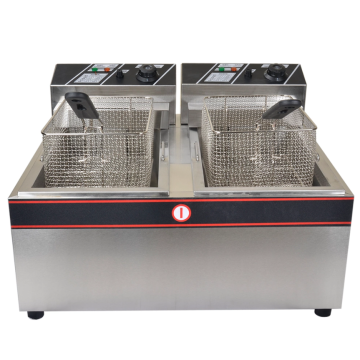 Household fryer with gas heating