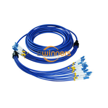 Cable de puente blindado de PVC blindado (OFNR) 12F LC-LC SM