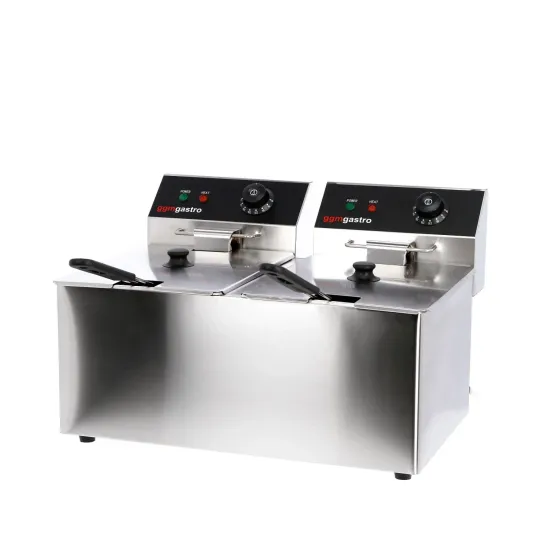 China Factory Wholesale Big Lots Multifunctions Efk643-8+8 10L Hotel Restaurant Kitchen Food Potato Small Chips Oil Commercial Electric Deep Fryer Efk643-8+8