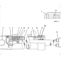 Wheeled bulldozer 814B rod assembly 1U2145/1U-2145