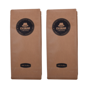 Bolsa de café biodegradable compostable con forma