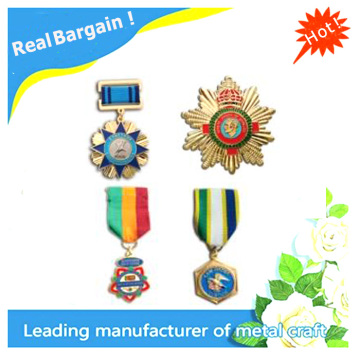 Stock Available Personalized Metal Medal with Ribbon