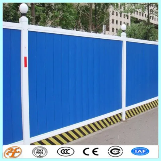 colour construction temporary corrugated fencing in Dubai Qatar uae fencing