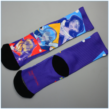 sublimation sock man/custom digital print sock polyester socks