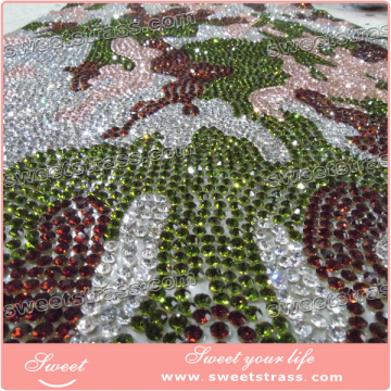 Wholesale iron on rhinestone bling sheet hot fix Diamond Mesh Trim