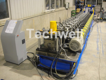 PLC Frequency Control Solar Strut Profile Roll Forming Machine With 24 Roller Stations