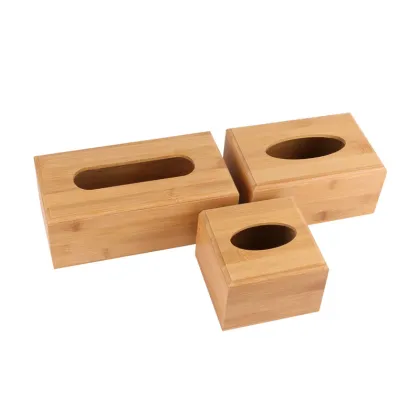 Natural Bamboo Tissue Box