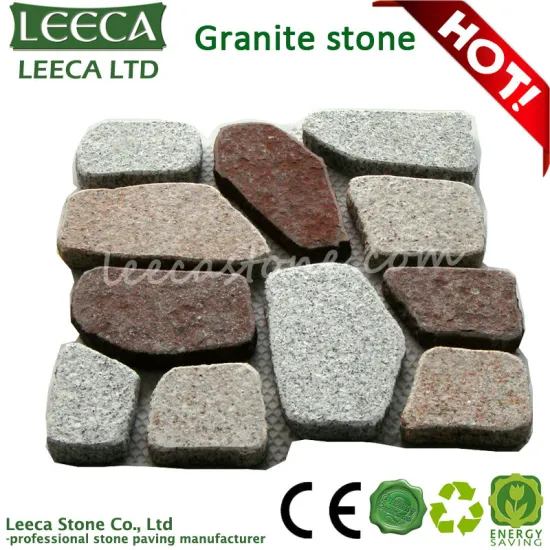 Random granite paving stone
