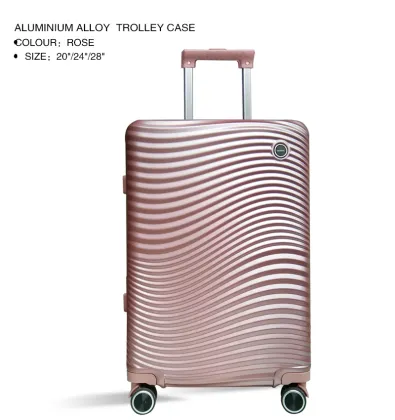 Personalized aluminum travel suitcase