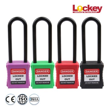 Long Plastic Shackle Safety Padlock