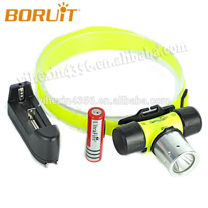 Summer Diving Equipment 1200Lumen IP68 Waterproof Diving Headlamp