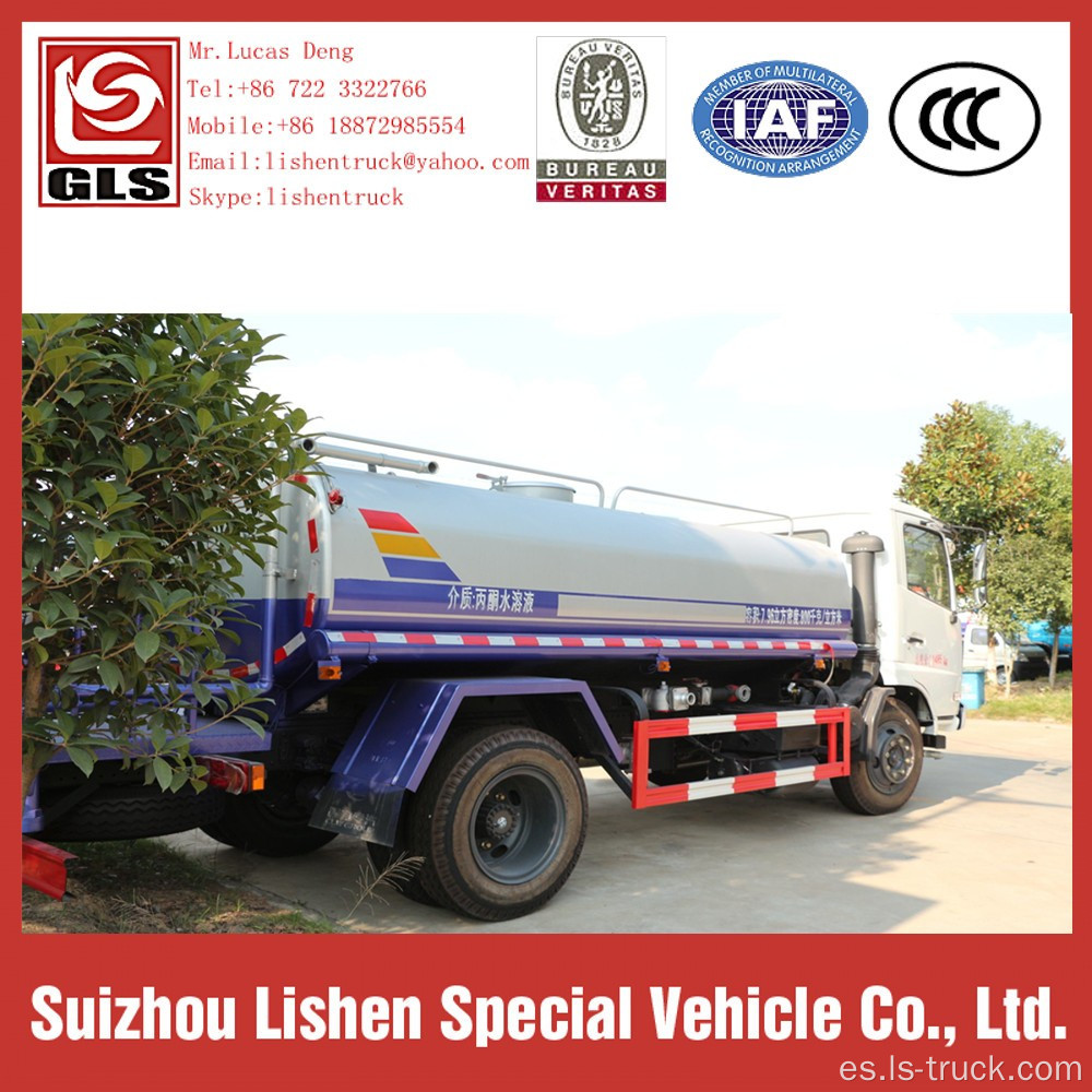 Dongfeng Water Truck 10 toneladas cisterna con Sprinkle