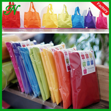 2015 new Promotional 210D Polyester Foldable Shopping bags & Reusable Folding shopping bags & polyester Folding bags