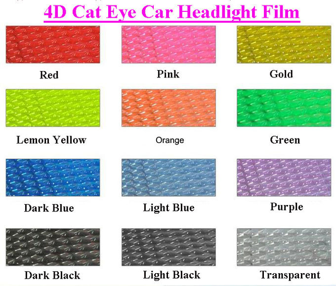 4D Car Headlight Tint Film , OEM Paint Protection Film On Headlights 1