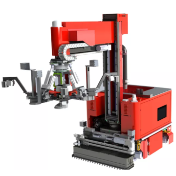 Mobile Vacuum Trolley Marble Tiles Laying Machine