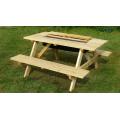 Enfriador de jardín, mesa de picnic de madera, mesa de comedor para patio