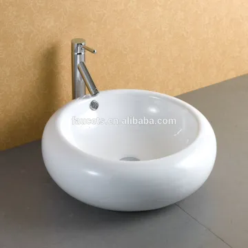 Round Durable Ceramic Washing Sink