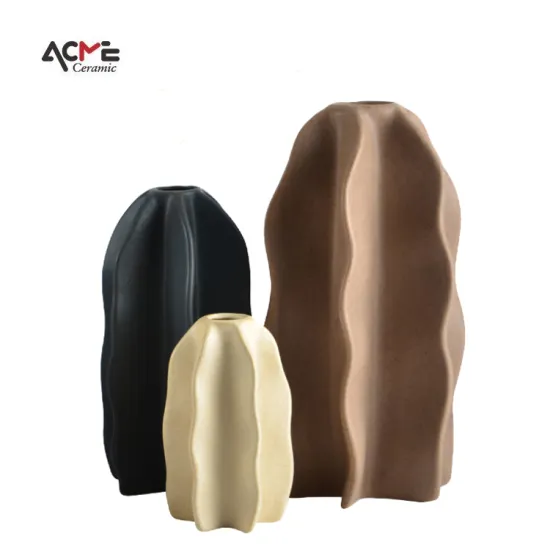 Colorful Glaze Nordic Ceramic Flower Vases: A Modern Home Decor Addition