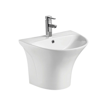 Small de coin de céramique blanc moderne Évier de salle de bain