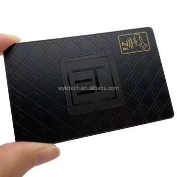 Trending Stainless Steel RFID/NFC Business Card in Black and White