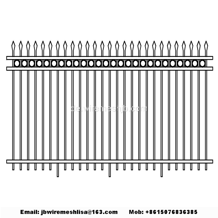 Pulverbeschichteter Zinkstahlzaun / Schmiedeeisen-Zaun