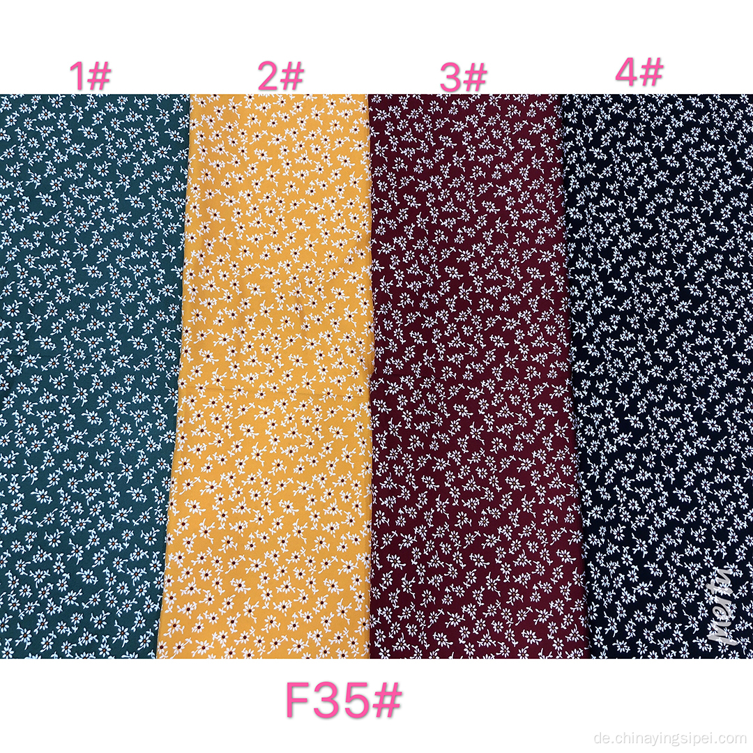 Rayon Druck großer Twill weicher Pfau -Hautstoff Stoff