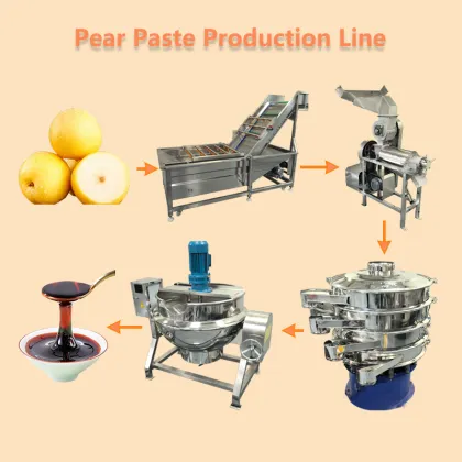 Industrial Pear Cleaning and Juicer Pear Paste Processing Line Equipment