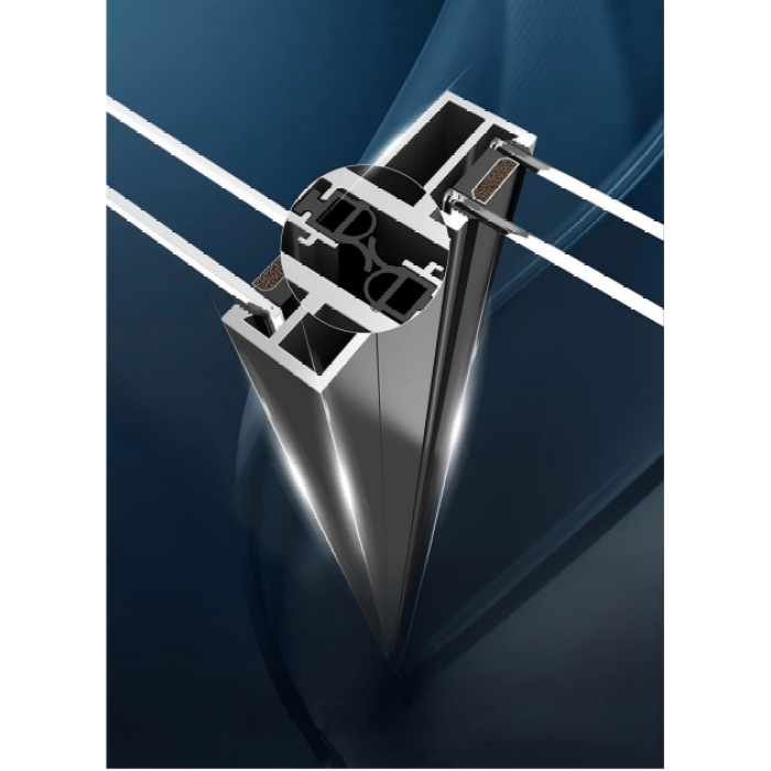 Resistência panorâmico do vento forte da porta de vidro deslizante