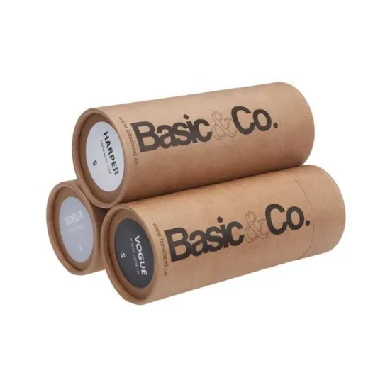 Kraft Paper T-shirt Packaging Underwear Round Tube Boxes