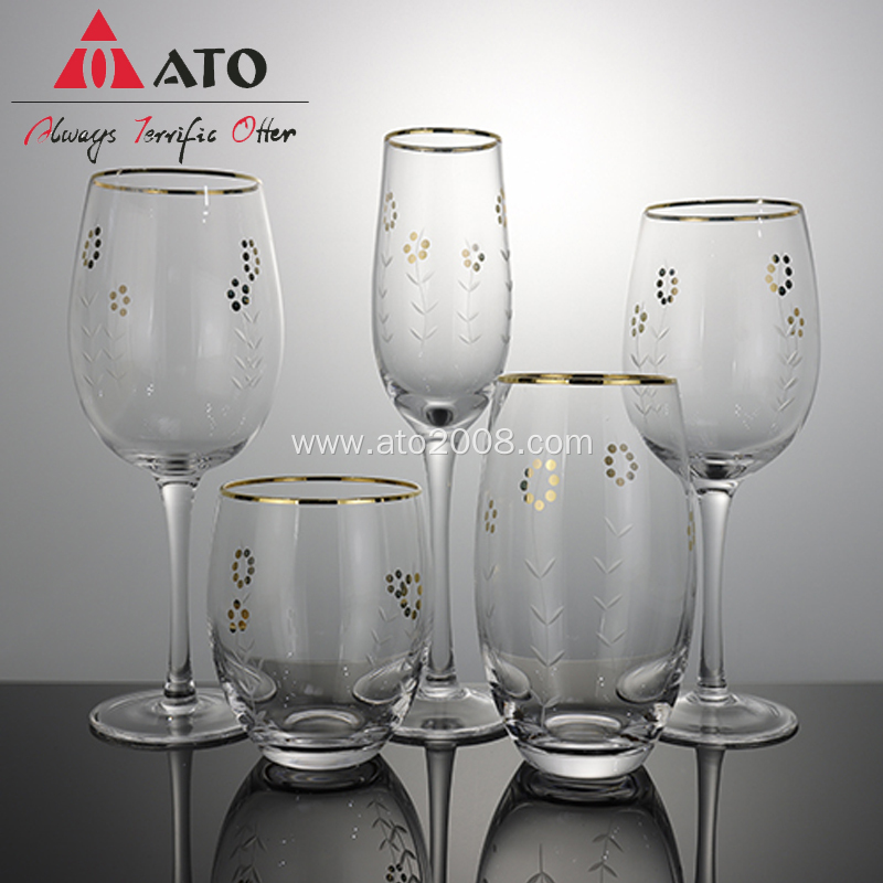 Clear wine glasses champagne goblet glass