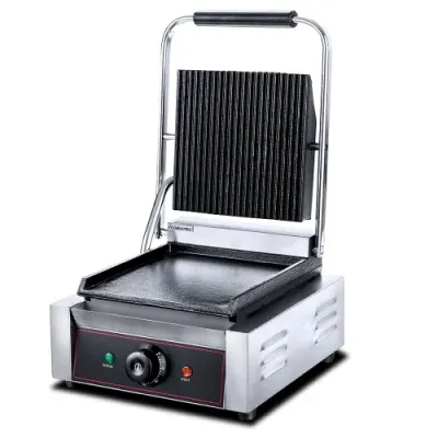 Hot Selling Press Electric Sandwich Maker Contact Grill Panini Grill, Down Flat Electric Contact Grill