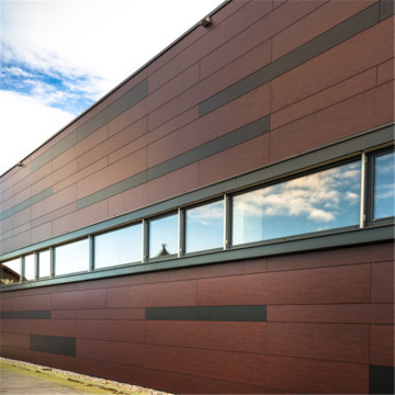 House wall cladding made with phenolic panel hpl