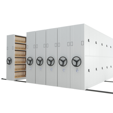 Modern Metal & Steel High-Density Manual Mobile Archive Storage Filing Racks and Shelves for Office, Library, and School