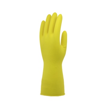 Silicon Reusable Waterproof Flocked Lined Latex Rubber Household Gloves For Washing Cleaning