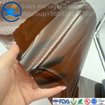 Brown PVC film for pharmaceutical packaging